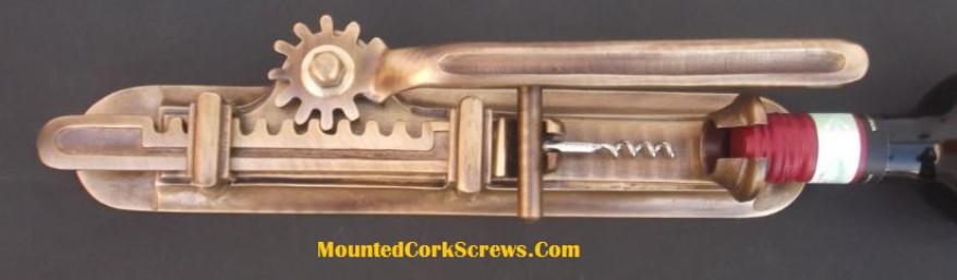 Wall mounted corkscrew opener