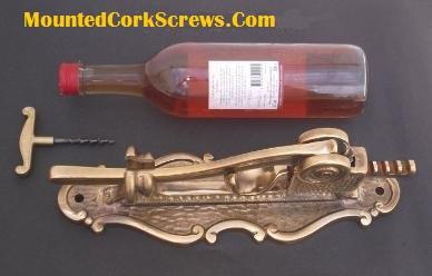 Wall mounted corkscrew  Antique Wall Mounted Cork Opener