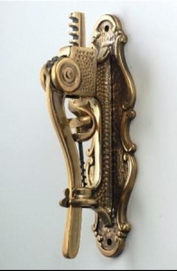 Vintage ornate brass corkscrew