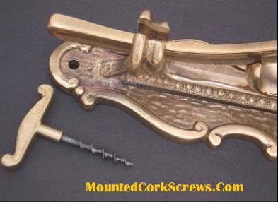 Wall mounted corkscrew  Antique Wall Mounted Cork Opener