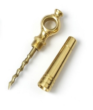 pen-style brass corkscrew