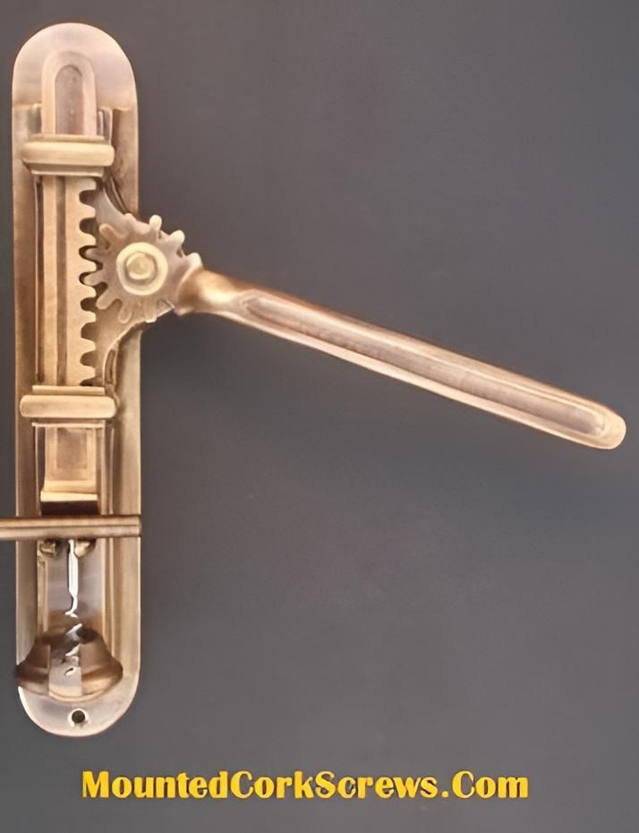 Wall-mounted corkscrew wine cellar